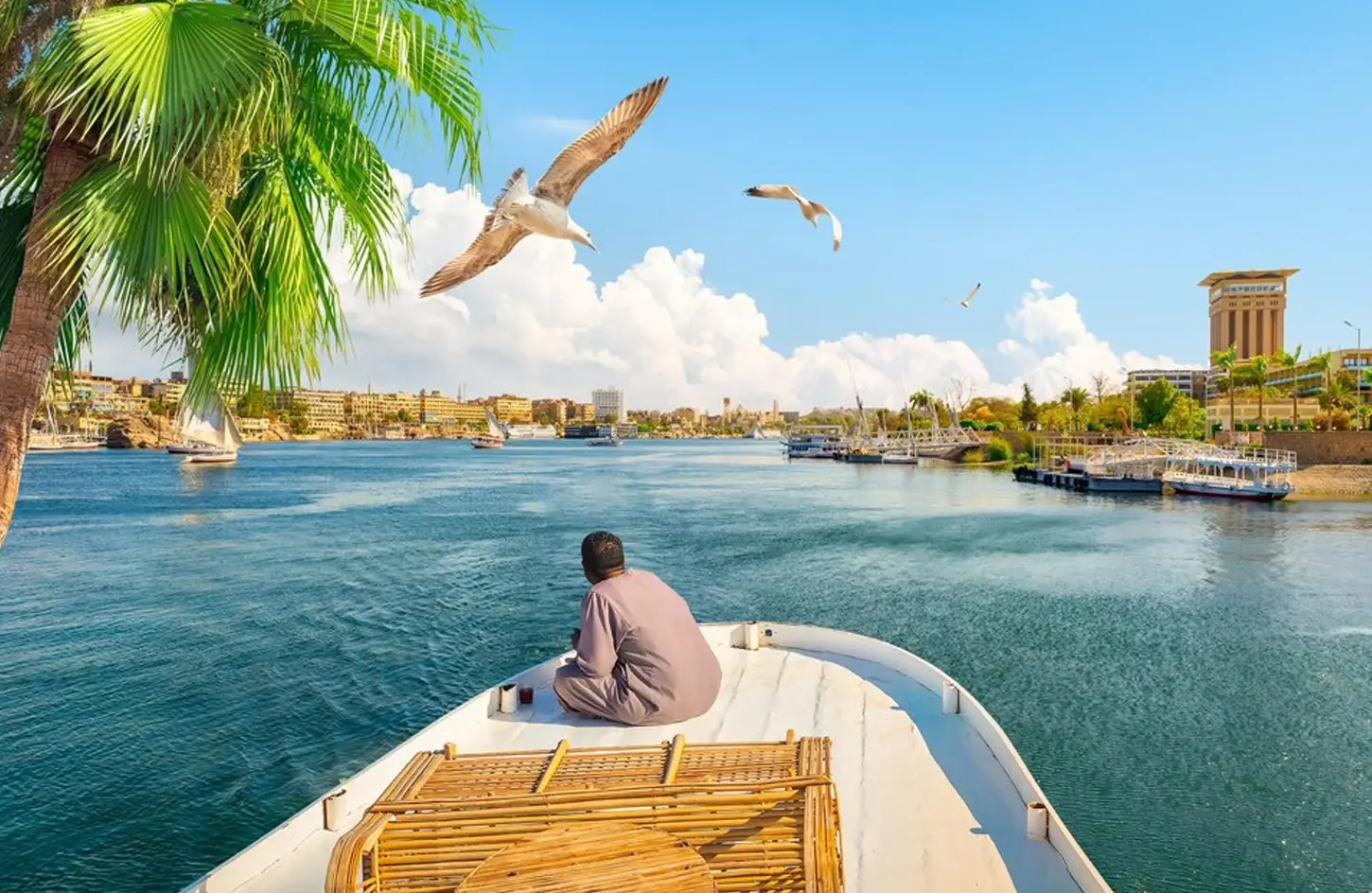 Motorboat Journey Along the Nile